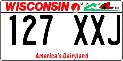 WI license plate 127XXJ