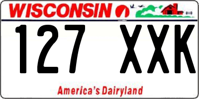 WI license plate 127XXK