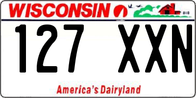 WI license plate 127XXN