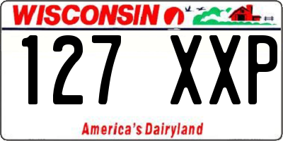 WI license plate 127XXP
