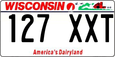 WI license plate 127XXT