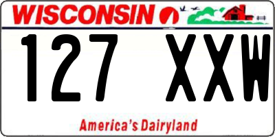 WI license plate 127XXW