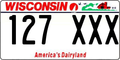 WI license plate 127XXX