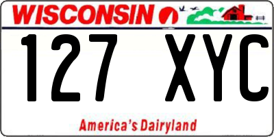 WI license plate 127XYC