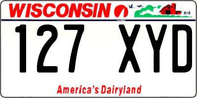 WI license plate 127XYD