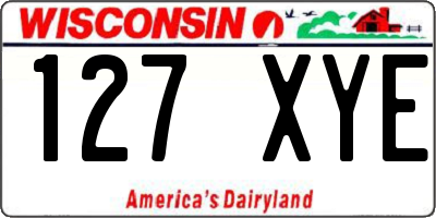 WI license plate 127XYE