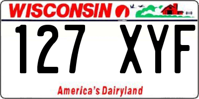 WI license plate 127XYF