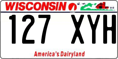 WI license plate 127XYH