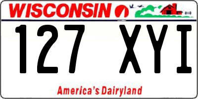 WI license plate 127XYI
