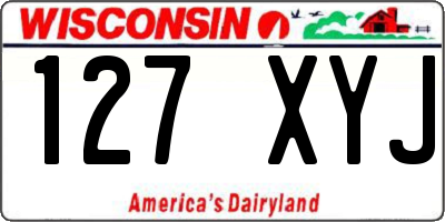 WI license plate 127XYJ
