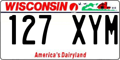WI license plate 127XYM