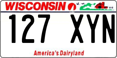 WI license plate 127XYN