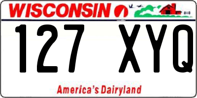 WI license plate 127XYQ