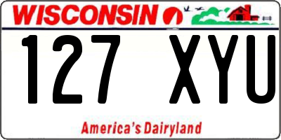 WI license plate 127XYU