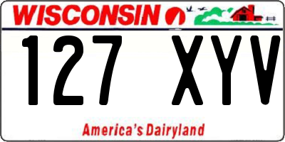 WI license plate 127XYV