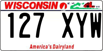 WI license plate 127XYW