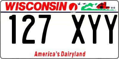 WI license plate 127XYY