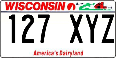 WI license plate 127XYZ