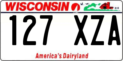 WI license plate 127XZA