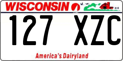 WI license plate 127XZC