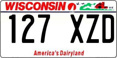 WI license plate 127XZD