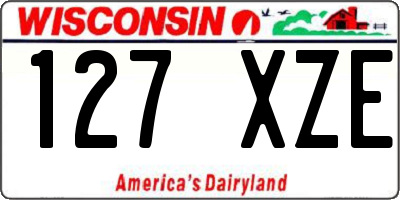 WI license plate 127XZE