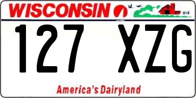 WI license plate 127XZG