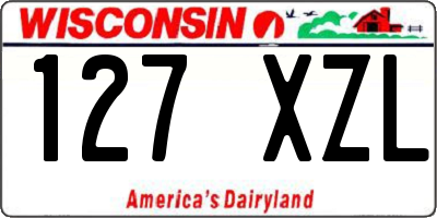 WI license plate 127XZL