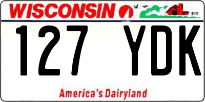 WI license plate 127YDK