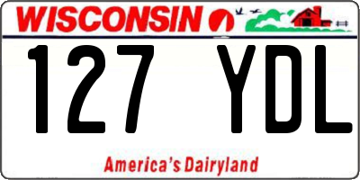 WI license plate 127YDL