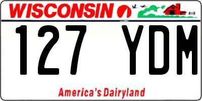 WI license plate 127YDM