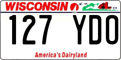 WI license plate 127YDO
