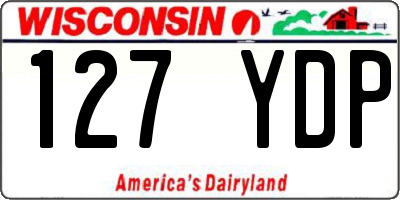 WI license plate 127YDP