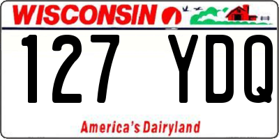 WI license plate 127YDQ