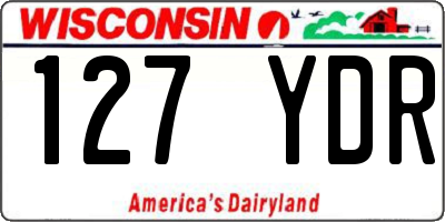 WI license plate 127YDR