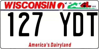 WI license plate 127YDT
