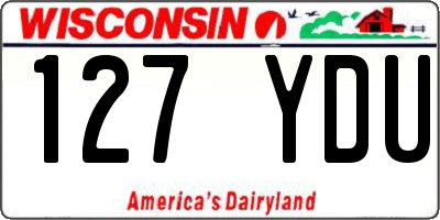 WI license plate 127YDU