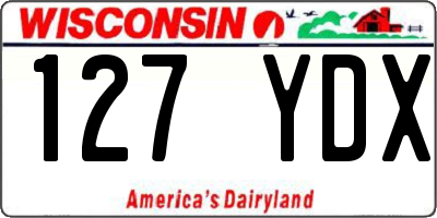 WI license plate 127YDX