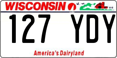 WI license plate 127YDY