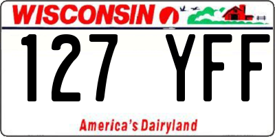 WI license plate 127YFF