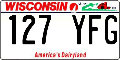 WI license plate 127YFG
