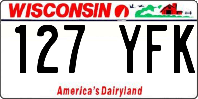 WI license plate 127YFK