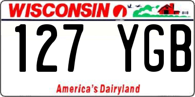 WI license plate 127YGB