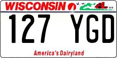 WI license plate 127YGD