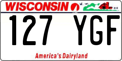 WI license plate 127YGF