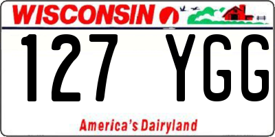 WI license plate 127YGG