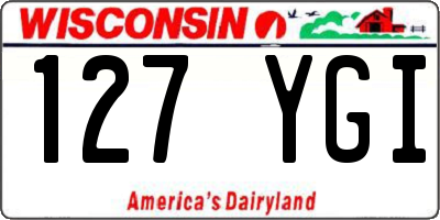 WI license plate 127YGI