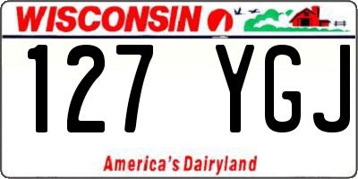 WI license plate 127YGJ