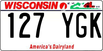WI license plate 127YGK