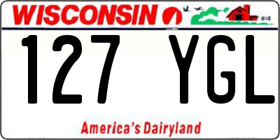 WI license plate 127YGL